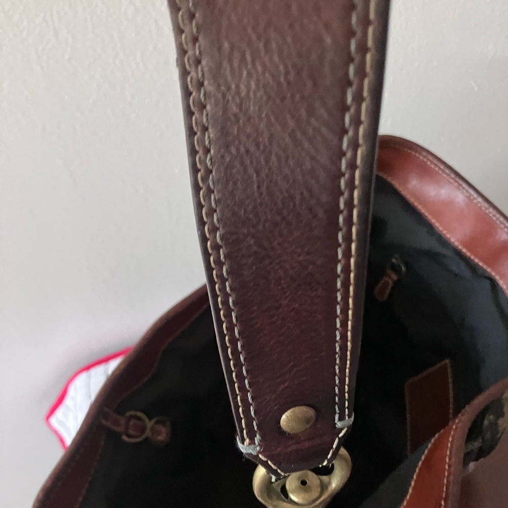 Coach Patchwork Shoulder Bag in Black, Navy & Brown - Picture 6 of 11